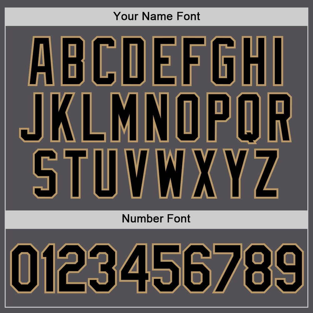 Custom Steel Gray Black-Old Gold Performance T-Shirt photo 3