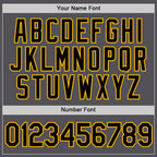 Custom Steel Gray Black-Gold Performance T-Shirt photo 3