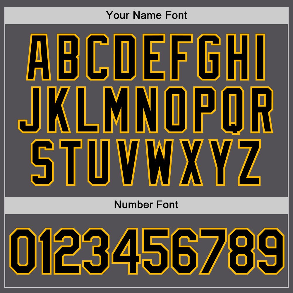 Custom Steel Gray Black-Gold Performance T-Shirt photo 3