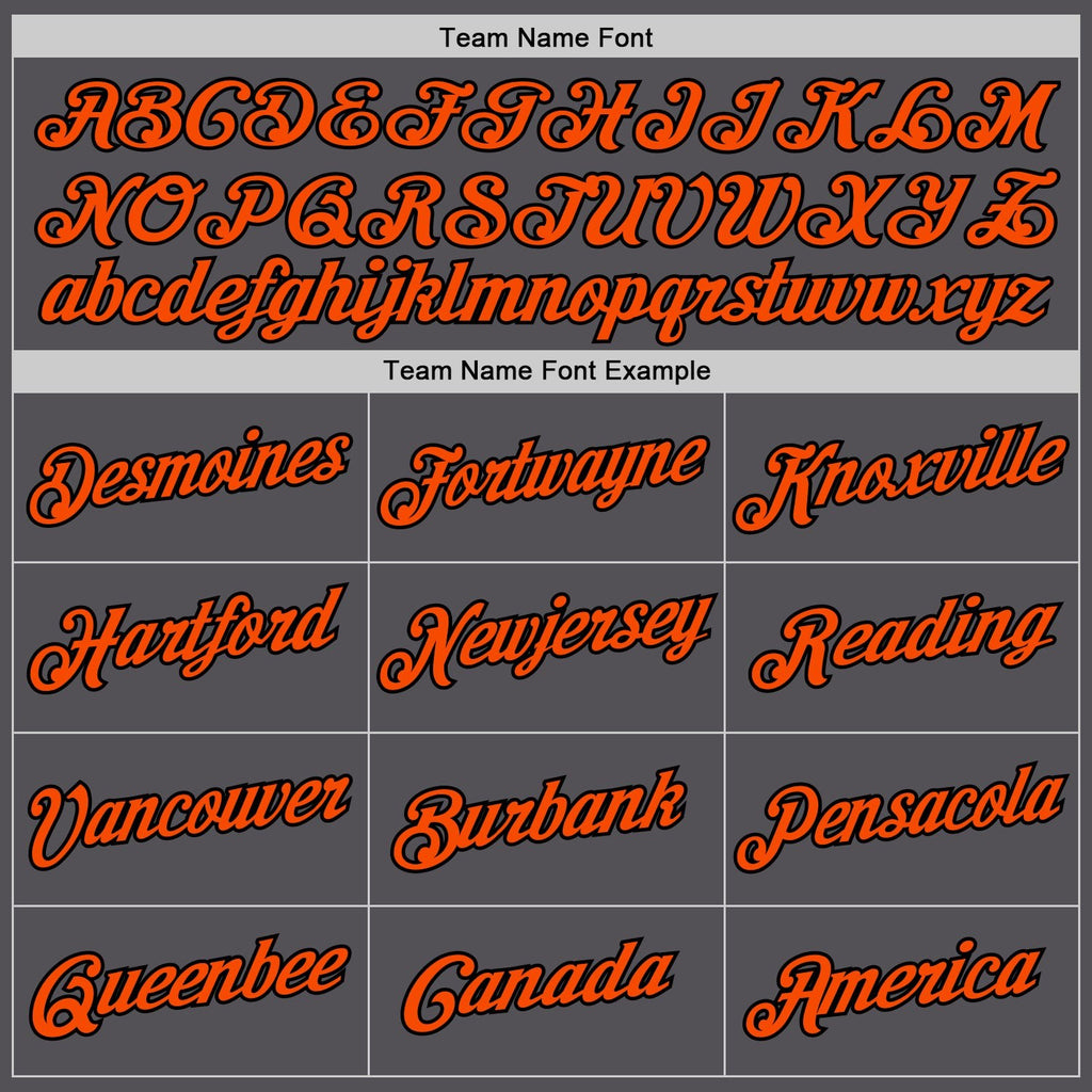 Custom Steel Gray Orange-Black Performance T-Shirt photo 2