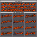 Custom Steel Gray Orange-Black Performance T-Shirt photo 2