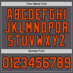 Custom Steel Gray Orange-Black Performance T-Shirt photo 3