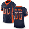 Custom Navy Orange-White Drift Fashion Football Jersey