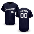 Custom Navy White Baseball Jersey
