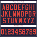 Custom Navy Orange Baseball Jersey photo 3