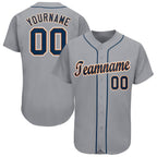 custom gray navy orange baseball jersey detroitk0127