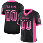 Custom Black Pink-White Drift Fashion Football Jersey photo 1