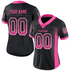 Custom Black Pink-White Drift Fashion Football Jersey photo 2