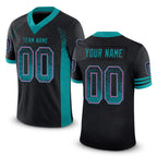 Custom Black Teal-Pink Drift Fashion Football Jersey