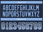 Custom Navy Light Blue-White Drift Fashion Football Jersey photo 4