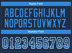 Custom Navy Powder Blue-White Drift Fashion Football Jersey photo 4