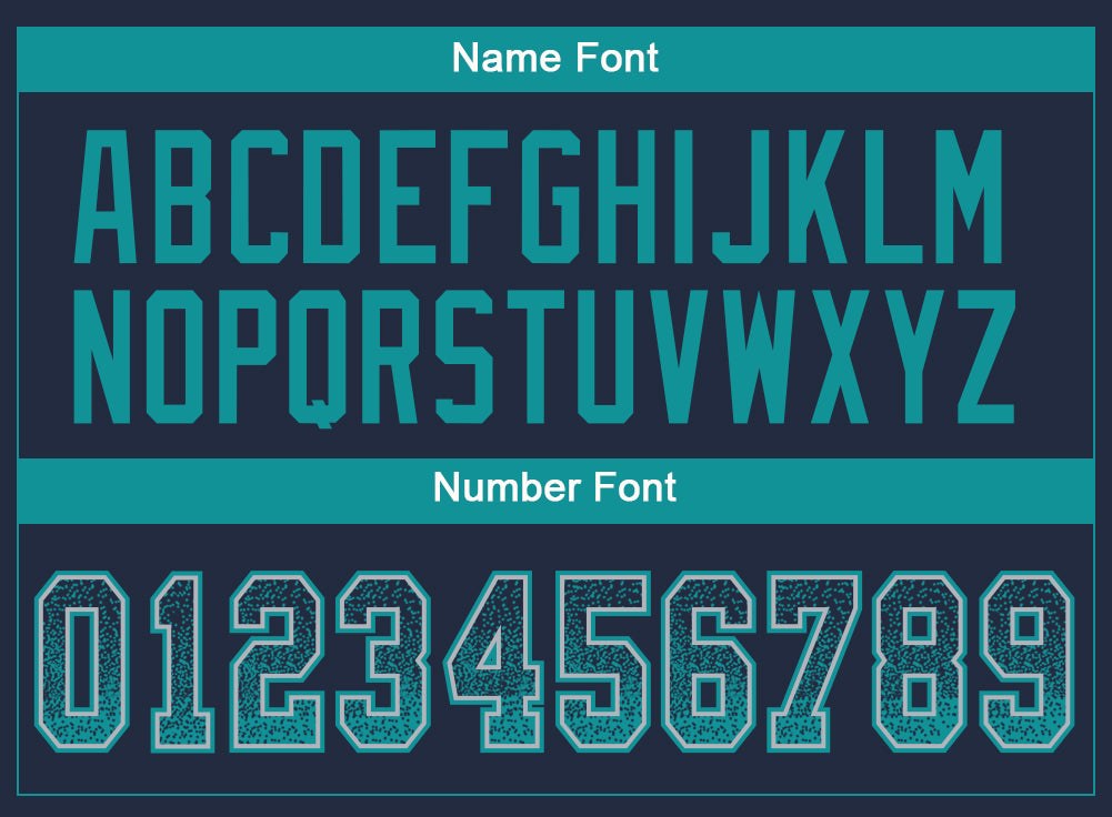 Custom Navy Teal-Gray Drift Fashion Football Jersey photo 4