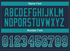 Custom Navy Teal-Gray Drift Fashion Football Jersey photo 4