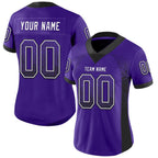 Custom Purple Black-White Drift Fashion Football Jersey photo 2