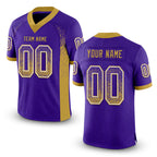 Custom Purple Old Gold-White Drift Fashion Football Jersey