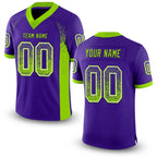 Custom Purple Neon Green-White Drift Fashion Football Jersey
