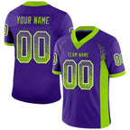 Custom Purple Neon Green-White Drift Fashion Football Jersey photo 1