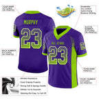 Custom Purple Neon Green-White Drift Fashion Football Jersey photo 3