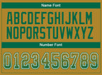 Custom Old Gold Kelly Green-White Drift Fashion Football Jersey photo 4