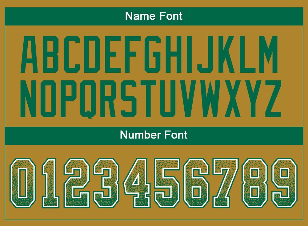 Custom Old Gold Kelly Green-White Drift Fashion Football Jersey photo 4