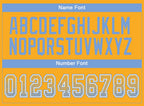 Custom Gold Powder Blue-White Drift Fashion Football Jersey photo 3
