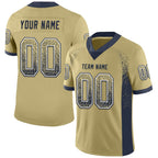 Custom Vegas Gold Navy-White Drift Fashion Football Jersey photo 1