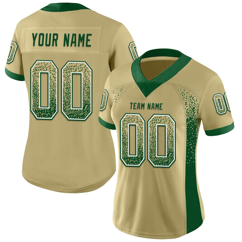 Custom Vegas Gold Green-White Drift Fashion Football Jersey photo 2