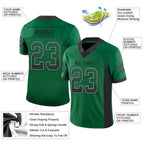 Custom Kelly Green Black-Gray Drift Fashion Football Jersey photo 3