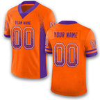 Custom Orange Purple-White Drift Fashion Football Jersey