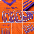 Custom Orange Purple-White Drift Fashion Football Jersey detail
