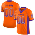 Custom Orange Purple-White Drift Fashion Football Jersey photo 1
