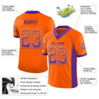 Custom Orange Purple-White Drift Fashion Football Jersey photo 2