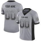 Custom Gray Black-White Drift Fashion Football Jersey photo 1