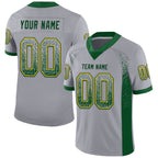 Custom Gray Green-Gold Drift Fashion Football Jersey photo 1