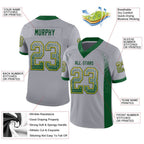 Custom Gray Green-Gold Drift Fashion Football Jersey photo 2