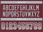 Custom Burgundy Gray-White Drift Fashion Football Jersey photo 4