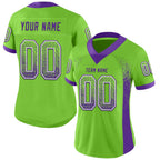 Custom Neon Green Purple-White Drift Fashion Football Jersey photo 2