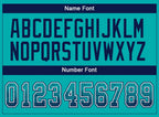 Custom Aqua Navy-White Drift Fashion Football Jersey photo 3