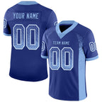 Custom Royal Light Blue-White Drift Fashion Football Jersey photo 1