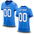 Custom Powder Blue White-Royal Mesh Authentic Football Jersey