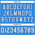Custom Powder Blue White-Royal Mesh Authentic Football Jersey photo 2