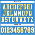 Custom Powder Blue White-Gold Mesh Authentic Football Jersey photo 3