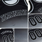 Custom Black Black-Gray Authentic Fade Fashion Basketball Jersey detail