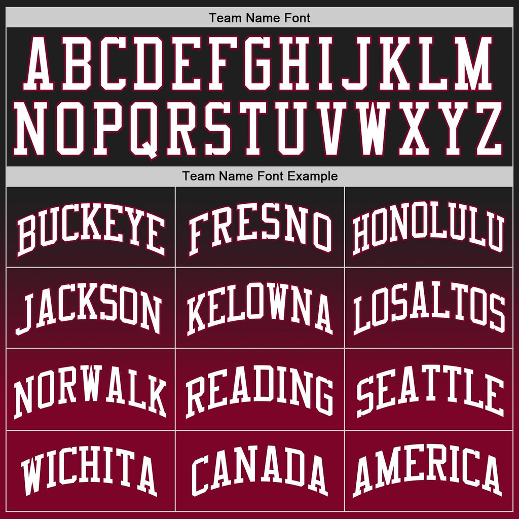 Custom Black White-Maroon Authentic Fade Fashion Basketball Jersey photo 3