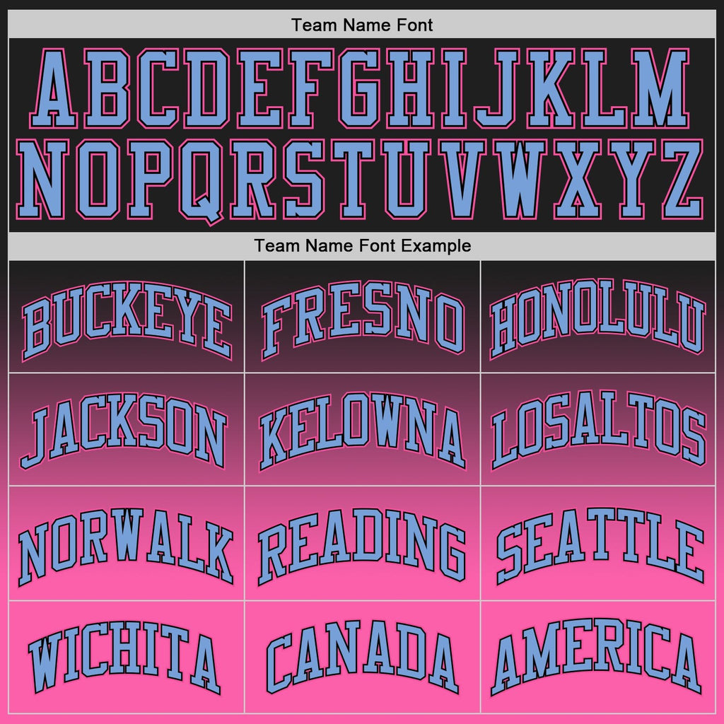 Custom Black Light Blue-Pink Authentic Fade Fashion Basketball Jersey photo 3