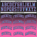 Custom Black Light Blue-Pink Authentic Fade Fashion Basketball Jersey photo 3