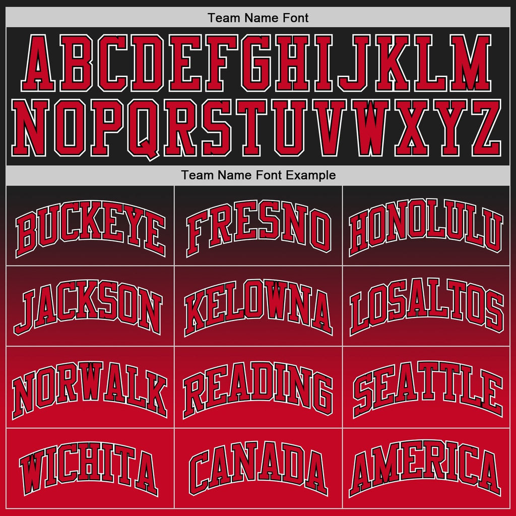 Custom Black Red-White Authentic Fade Fashion Basketball Jersey photo 3