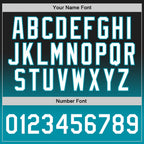Custom Black White-Teal Authentic Fade Fashion Basketball Jersey photo 2