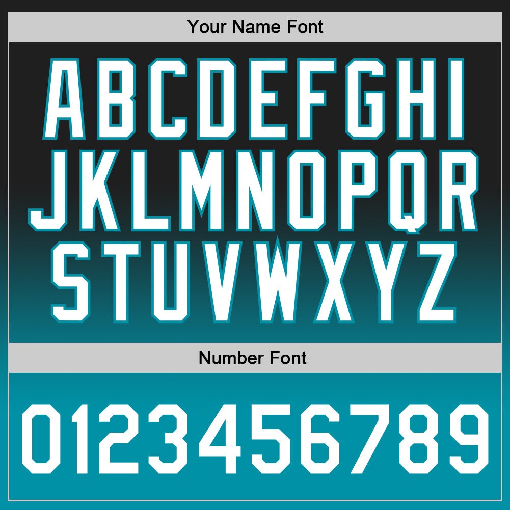 Custom Black White-Teal Authentic Fade Fashion Basketball Jersey photo 2