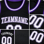 Custom Black White-Purple Authentic Fade Fashion Basketball Jersey detail